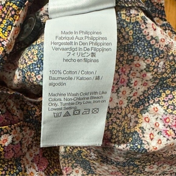 J. Crew Collection tie-sleeve button-front top in Ratti® prism floral Size XS - Picture 9 of 10